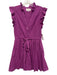 XiRENA Size XS Purple Cotton Ruffle Cap Sleeve Button Front Gathered Dress Purple / XS