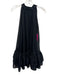 Alice + Olivia Size XS Black Polyester Sleeveless Sheer Overlay Gathered Dress Black / XS