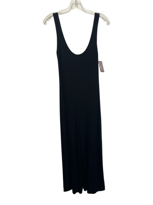 L'agence Size XS Black Sleeveless Ribbed Wide Leg Jumpsuit Black / XS