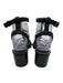 Paige Shoe Size 6 Black Leather open toe Braided Caged Block heel Sandals Black / 6