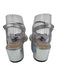 Stuart Weitzman Shoe Size 6 Silver Leather Criss Cross Open Toe Sandals Silver / 6