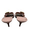 Coach Shoe Size 5.5 Pink & Brown Leather & Textile Buckle Monogram Mule Sandals Pink & Brown / 5.5