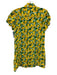 Alice + Olivia Size XS Yellow, Green, Blue Cupro Short Sleeve Lemons Dress Yellow, Green, Blue / XS