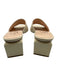 AGL Shoe Size 36 White Leather Square Toe Open Toe Block Heel Sandals White / 36