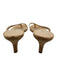 Pelle Moda Shoe Size 6 Beige Cork & Leather Thong Strap Kitten Heel Sandals Beige / 6
