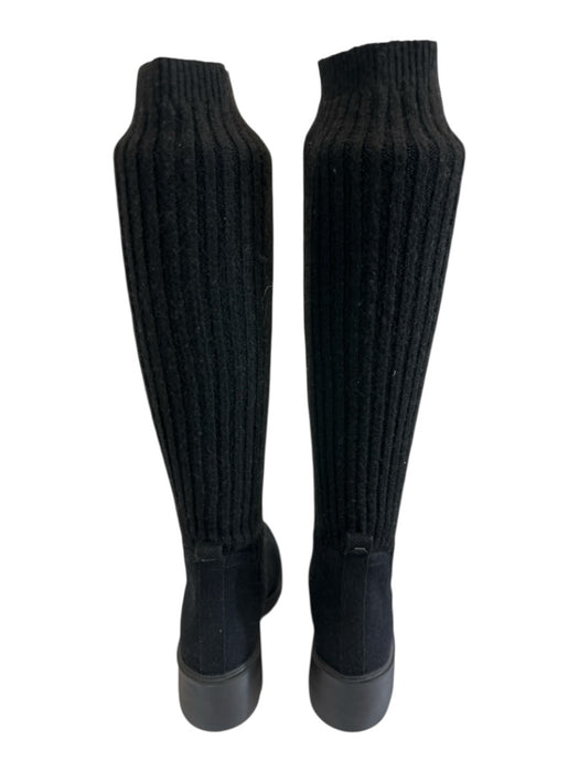 Vivaia Shoe Size 36 Black Wool Sock Boot Ribbed Knee High Boots Black / 36