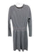 Tory Burch Size S Silver Ruffle Hem Metallic Thread Long Sleeve Dress Silver / S