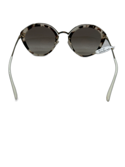 Prada brown, white, gold Acetate & Metal Tortoiseshell Gradient Lens Sunglasses brown, white, gold