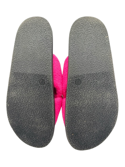 Maeve Shoe Size 9 Black & Pink Terry Cloth Rubber Criss Cross Slide Sandals Black & Pink / 9