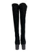 Stuart Weitzman Shoe Size 7.5 Black Leather Suede Knee High Round Toe Boots Black / 7.5
