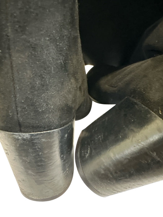 Stuart Weitzman Shoe Size 7.5 Black Leather Suede Knee High Round Toe Boots Black / 7.5