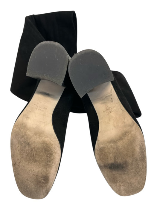 Stuart Weitzman Shoe Size 7.5 Black Leather Suede Knee High Round Toe Boots Black / 7.5