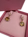 Swarovski Gold & Amber Crystal Gold Tone Octogon drop Square Cushion Earrings Gold & Amber