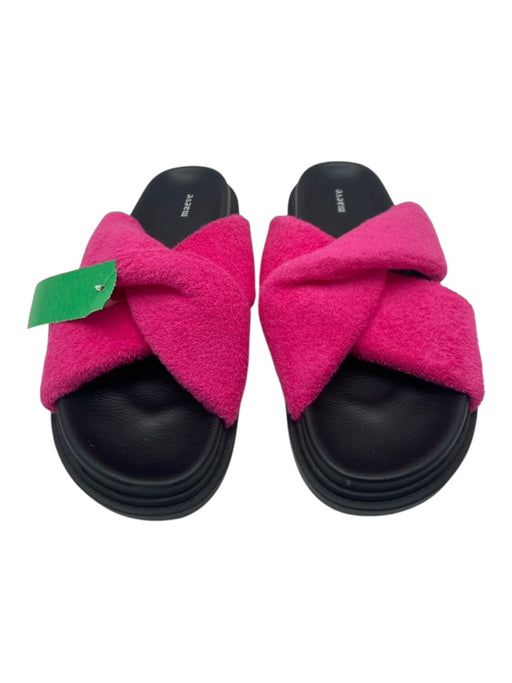 Maeve Shoe Size 9 Pink & Black Terry Cloth Foam Lining slides Sandals Pink & Black / 9