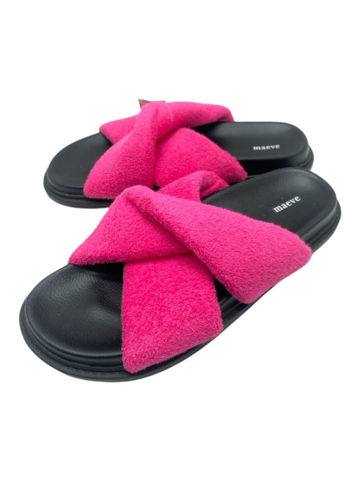 Maeve Shoe Size 9 Pink & Black Terry Cloth Foam Lining slides Sandals Pink & Black / 9