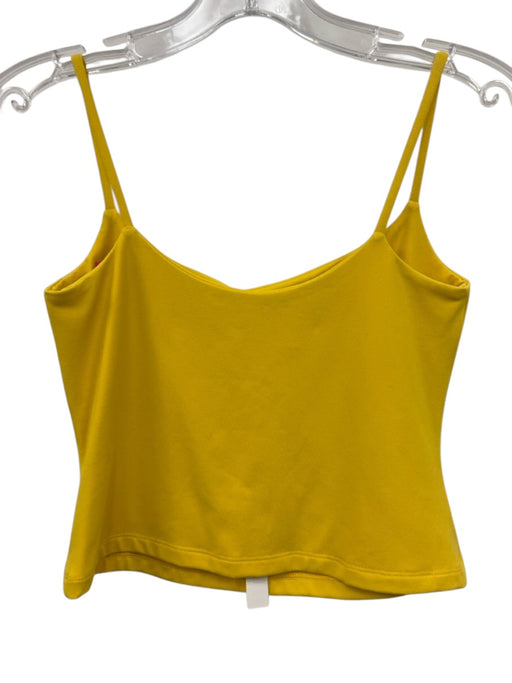 Susana Monaco Size S Yellow Nylon Spaghetti Strap Crop Top Yellow / S