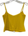 Susana Monaco Size S Yellow Nylon Spaghetti Strap Crop Top Yellow / S