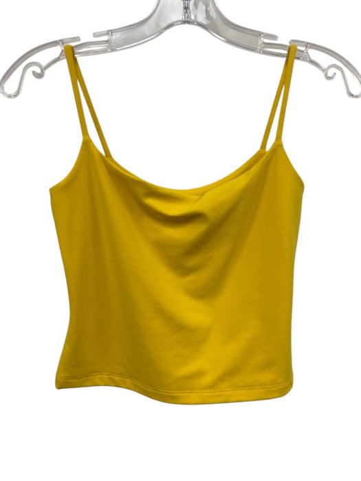 Susana Monaco Size S Yellow Nylon Spaghetti Strap Crop Top Yellow / S