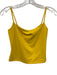 Susana Monaco Size S Yellow Nylon Spaghetti Strap Crop Top Yellow / S