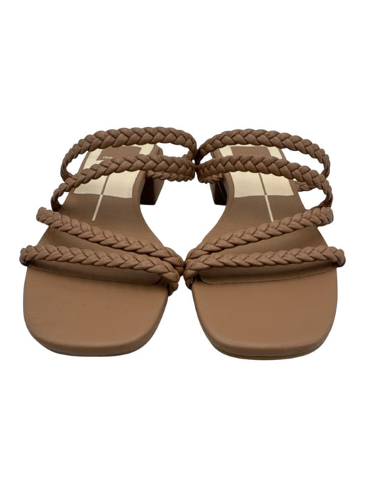 Dolce Vita Shoe Size 5.5 Tan Leather Braid strap Block heel Sandals Tan / 5.5