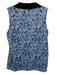 Tuckernuck Size M Blue Polyester Floral Collar Sleeveless V Neck Top Blue / M