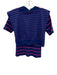 Derek Lam 10 Crosby Size M Navy & Pink Cotton Blend Crew Neck Striped Top Navy & Pink / M