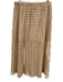 Tuckernuck Size M Beige Cotton Elastic Waist Circular cut-out pattern Skirt Beige / M