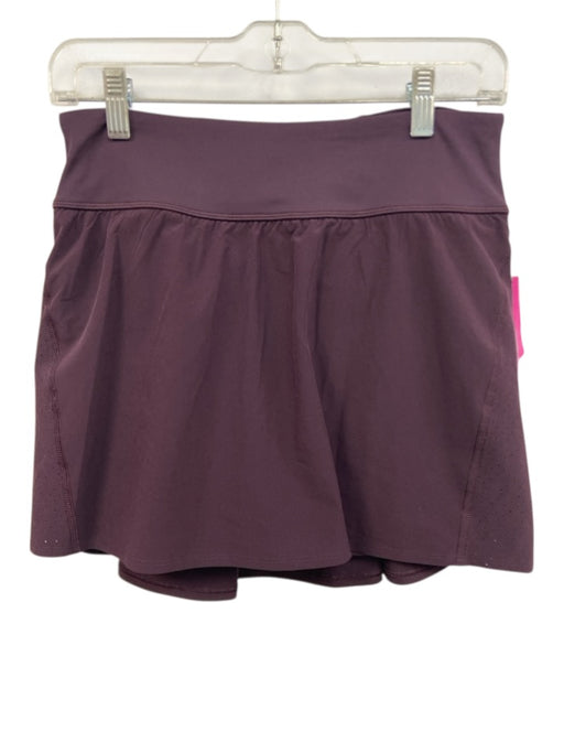 Spanx Size M Plum No Fabric Tag Side Slit Built - In Shorts Elastic Waist Skirt Plum / M