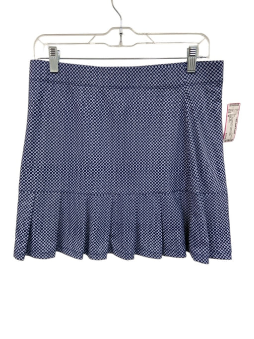 J.McLaughlin Size M blue and white Nylon Blend Elastic Waist Tiered Skirt blue and white / M