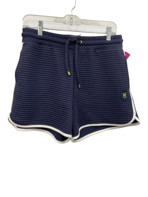 Dudley Stephens Size M Navy & white Polyester Drawstring Waist Shorts Navy & white / M
