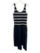 Tanya Taylor Size S Navy & white Cotton Sleeveless Striped Scoop Neck Midi Dress Navy & white / S