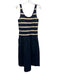 Tanya Taylor Size S Navy & white Cotton Sleeveless Striped Scoop Neck Midi Dress Navy & white / S