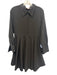 Pomander Place Size M Black Polyester Blend Long Sleeve 1/2 Button Collar Dress Black / M