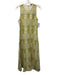 Hunter Bell Size 6 Beige, Green, Blue Linen & Rayon Sleeveless Floral Midi Dress Beige, Green, Blue / 6