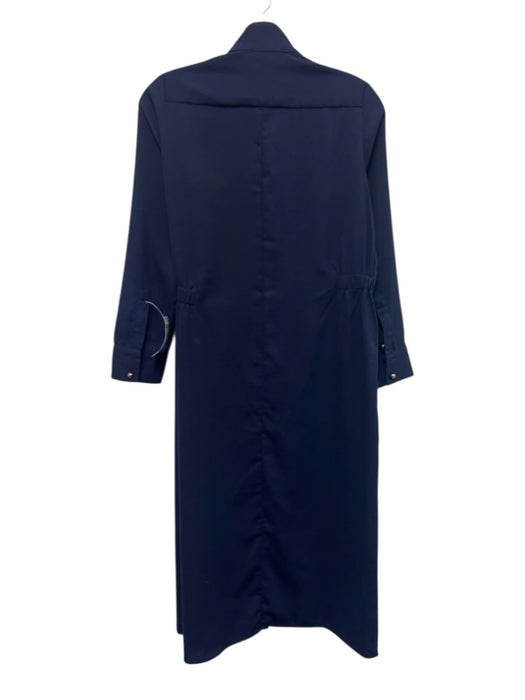 Pomander Place Size S Navu Blue & Orange Polyester Long Sleeve Button Up Dress Navu Blue & Orange / S