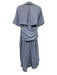 Rosie Assoulin Size 6 Blue & White Cotton Striped Short Sleeve Button Up Dress Blue & White / 6