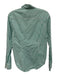 The Shirt Rochelle Behrens Size M Green & White Cotton Gingham Long Sleeve Top Green & White / M