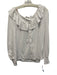 Boden Size 8 White Cotton Wide Neck Long Sleeve Ruffle collar Buttons Top White / 8