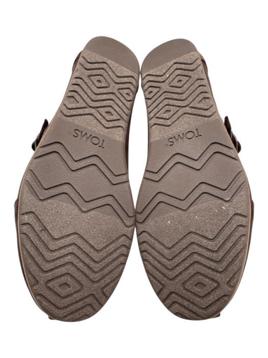 Toms Shoe Size 8.5 Brown Paper Velvet Mary Jane Square Toe Shoes Brown / 8.5