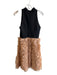 Sachin + Babi Size 4 Black & Beige Neoprene Organza High Neck Sleeveless Dress Black & Beige / 4
