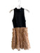 Sachin + Babi Size 4 Black & Beige Neoprene Organza High Neck Sleeveless Dress Black & Beige / 4