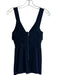 Burberry Size S Navy Viscose Sleeveless V Neck Pleated Flowy Top Navy / S