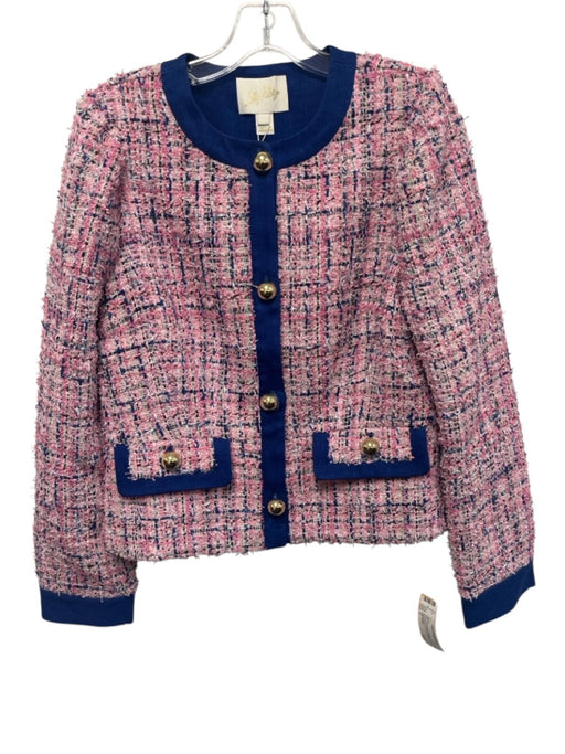 Lilly Pulitzer Size 2 Pink & blue Polyester Boucle Textured Long Sleeve Jacket Pink & blue / 2
