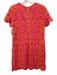 Lilly Pulitzer Size S Pink & Orange Acrylic Blend Short Sleeve Knit Floral Dress Pink & Orange / S