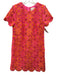 Lilly Pulitzer Size S Pink & Orange Acrylic Blend Short Sleeve Knit Floral Dress Pink & Orange / S