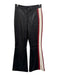 Cynthia Rowley Size 2 Black & Red Polyurethane & Cotton Stripe Bell Bottom Pants Black & Red / 2