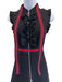 Gucci Size XS Black Viscose Blend web Ruffles Sleeveless Neck Tie Dress Black / XS