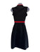 Gucci Size XS Black Viscose Blend web Ruffles Sleeveless Neck Tie Dress Black / XS