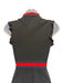 Gucci Size XS Black Viscose Blend web Ruffles Sleeveless Neck Tie Dress Black / XS