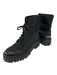 Celine Shoe Size 39 Black Textile & Leather Upper Logo Combat Platform Boots Black / 39
